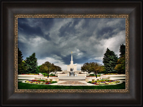 Denver Temple - Stormy Skies by Scott Jarvie