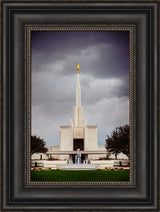 Denver Temple - Stormy Fountain by Scott Jarvie