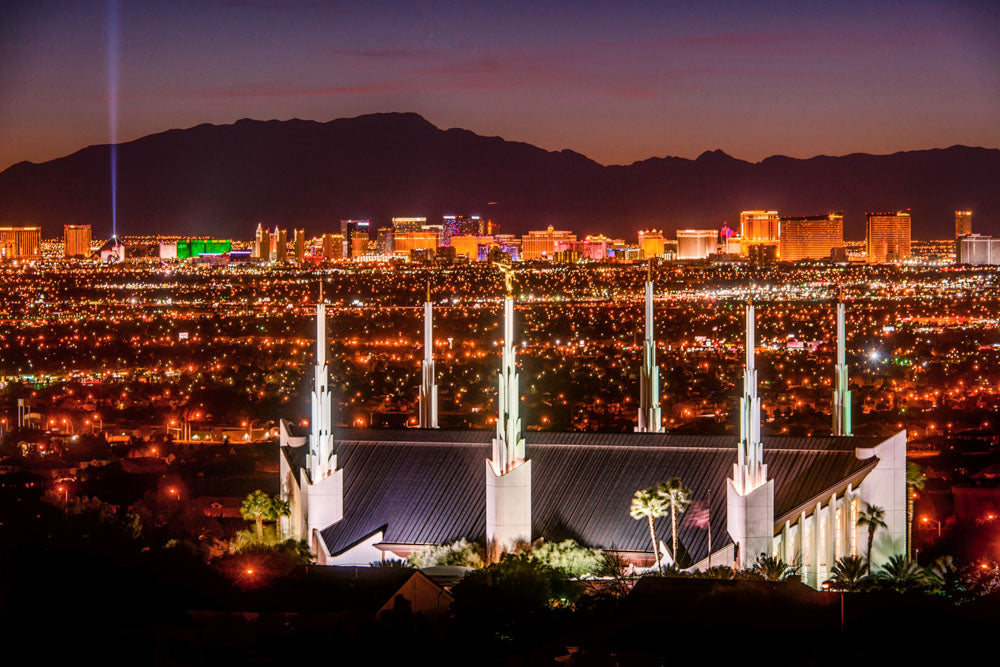 Las Vegas Temple - Night Sky by Scott Jarvie