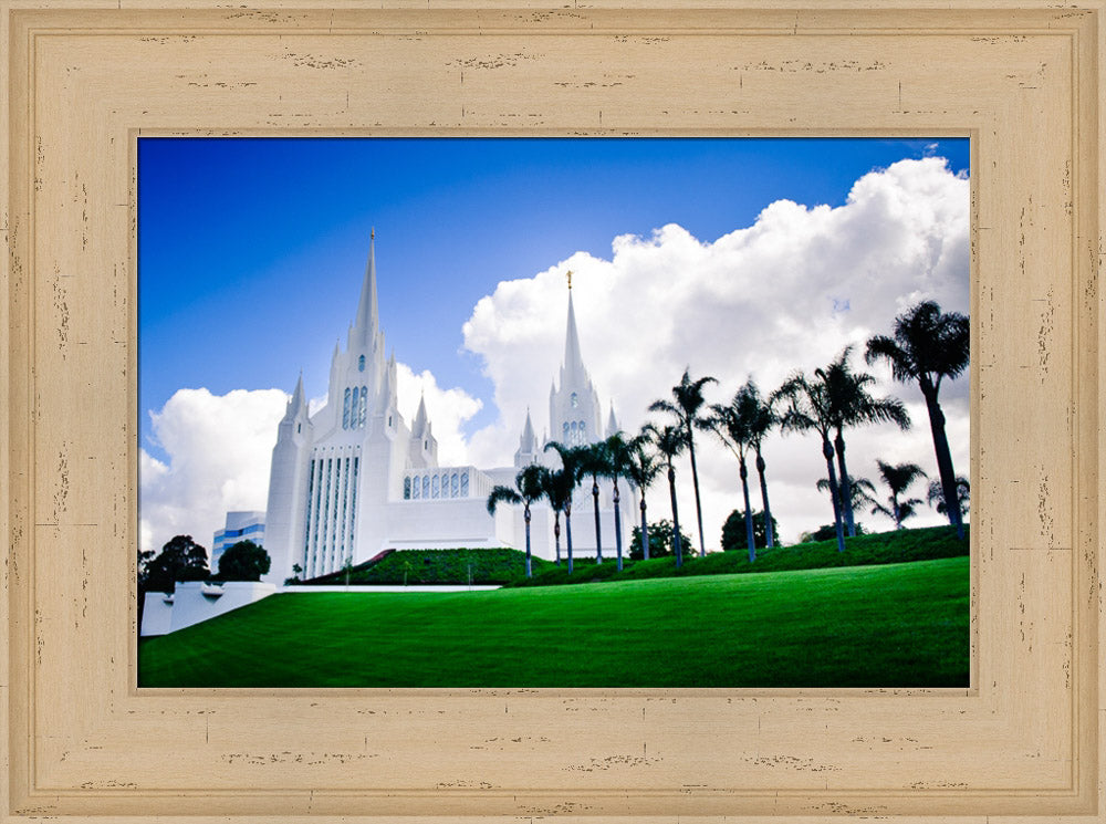 San Diego Temple - Summer Palms by Scott Jarvie