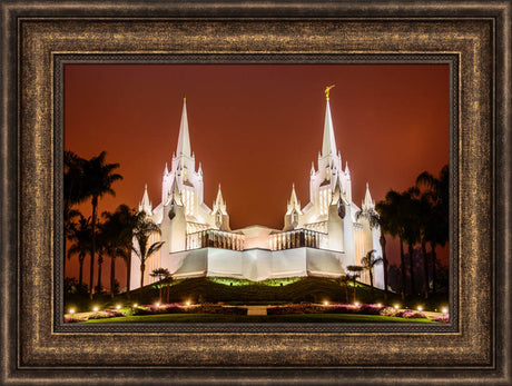 San Diego Temple - Sunset on Fire by Scott Jarvie