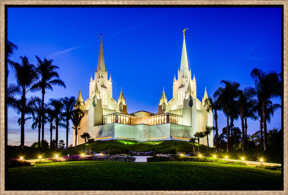 San Diego Temple - Lights on a Hill by Scott Jarvie