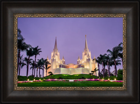 San Diego Temple - Morning in Purple by Scott Jarvie