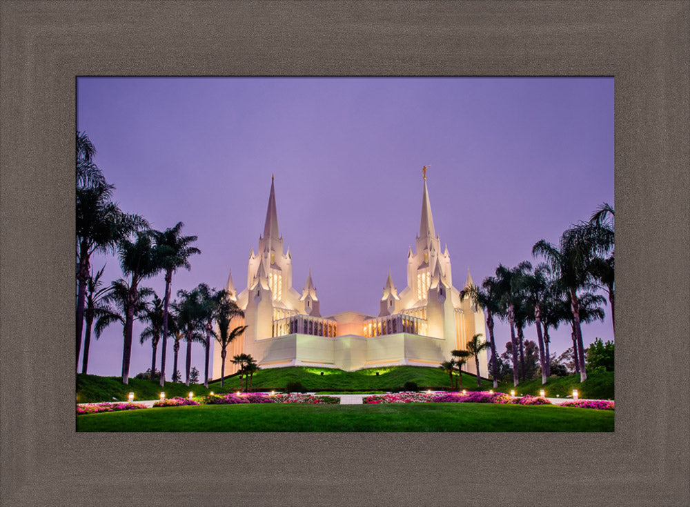 San Diego Temple - Morning in Purple by Scott Jarvie