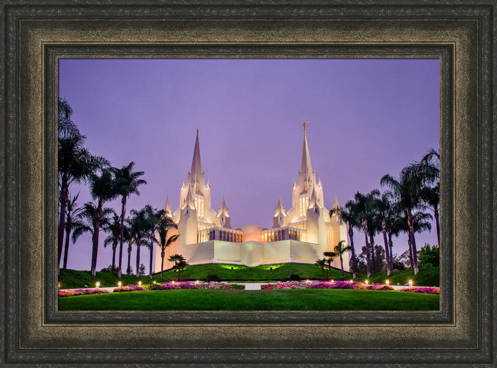 San Diego Temple - Morning in Purple by Scott Jarvie