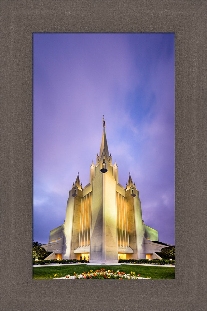 San Diego Temple - Twilight Vertical by Scott Jarvie