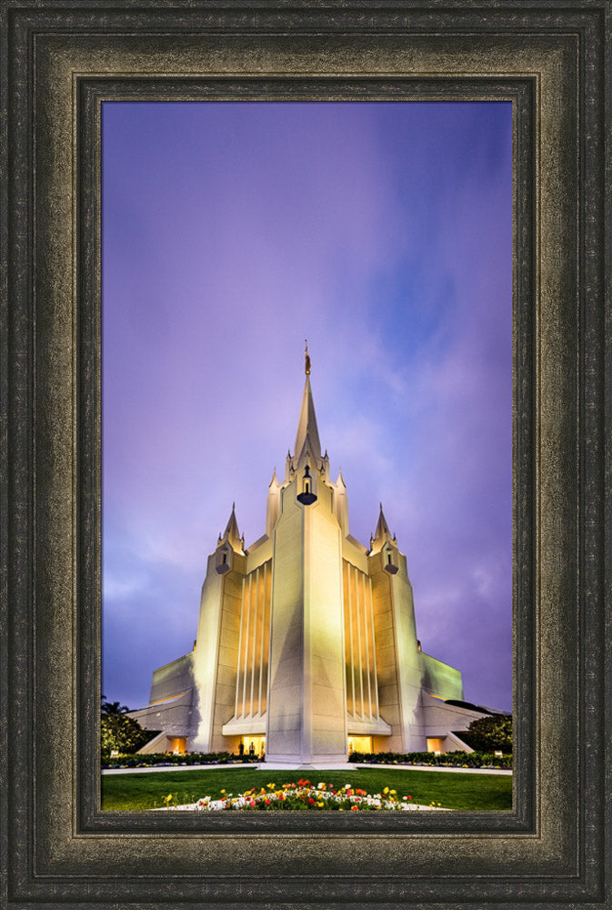 San Diego Temple - Twilight Vertical by Scott Jarvie