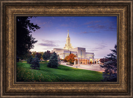 Bountiful Temple - Fall Sunrise by Scott Jarvie