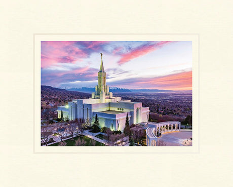 Bountiful Temple - Sunset Across the Valley 5x7 print