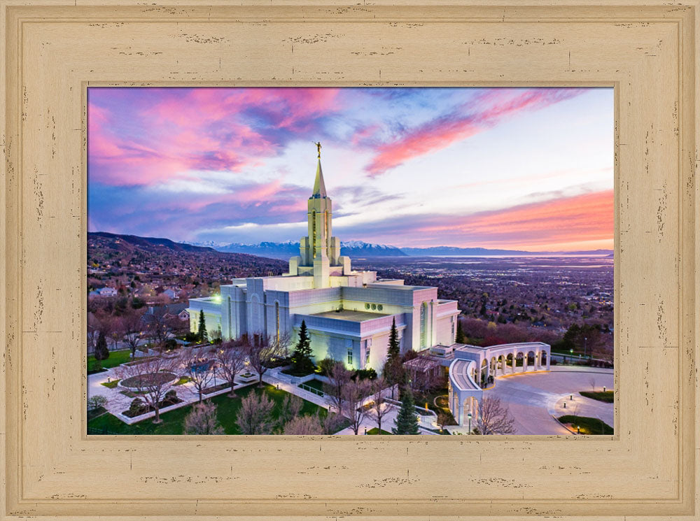 Bountiful Temple - Sunset Across the Valley by Scott Jarvie