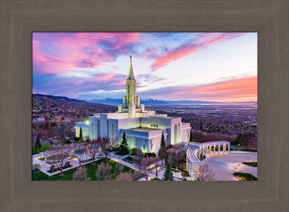 Bountiful Temple - Sunset Across the Valley by Scott Jarvie