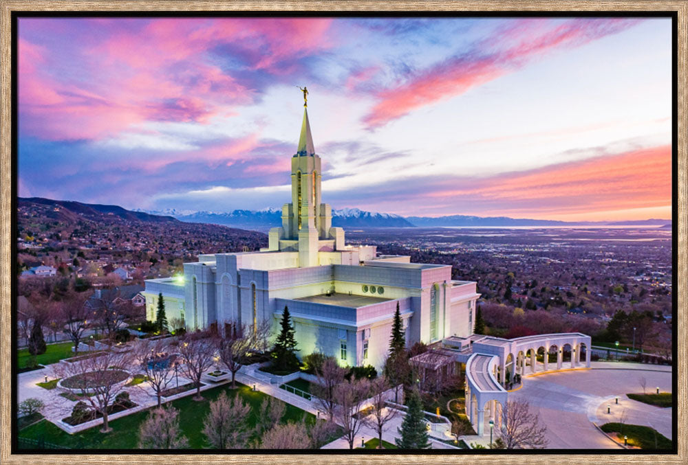 Bountiful Temple - Sunset Across the Valley by Scott Jarvie
