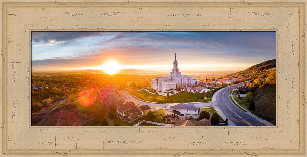 Bountiful Temple - Sunset Panorama by Scott Jarvie