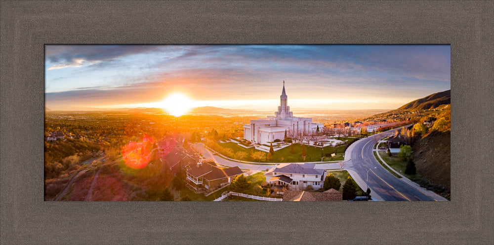 Bountiful Temple - Sunset Panorama by Scott Jarvie