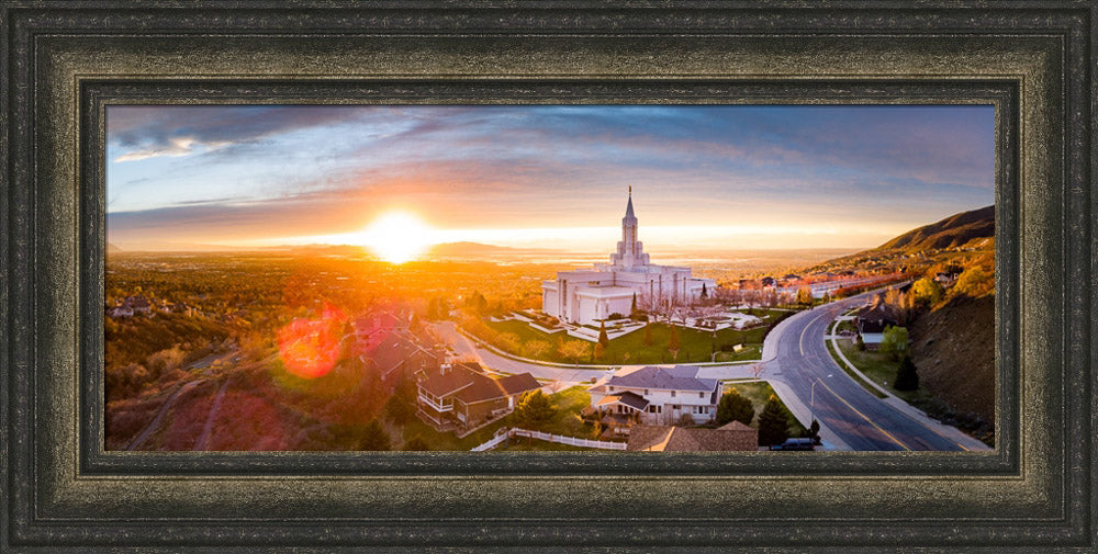 Bountiful Temple - Sunset Panorama by Scott Jarvie