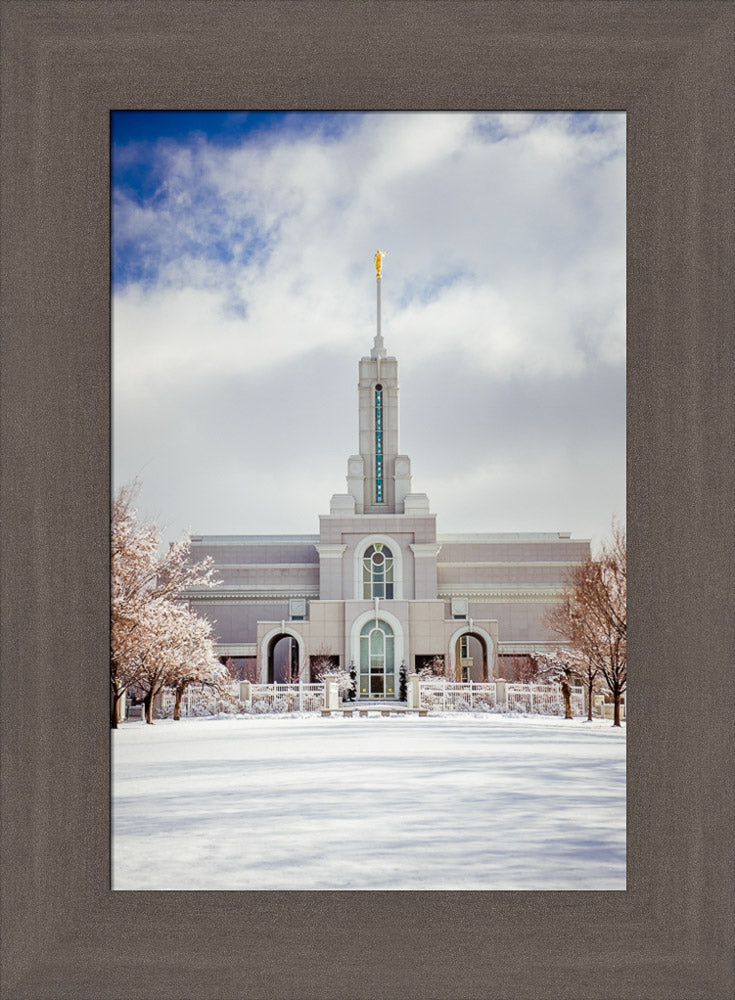 Mt Timpanogos Temple - Snowy White by Scott Jarvie