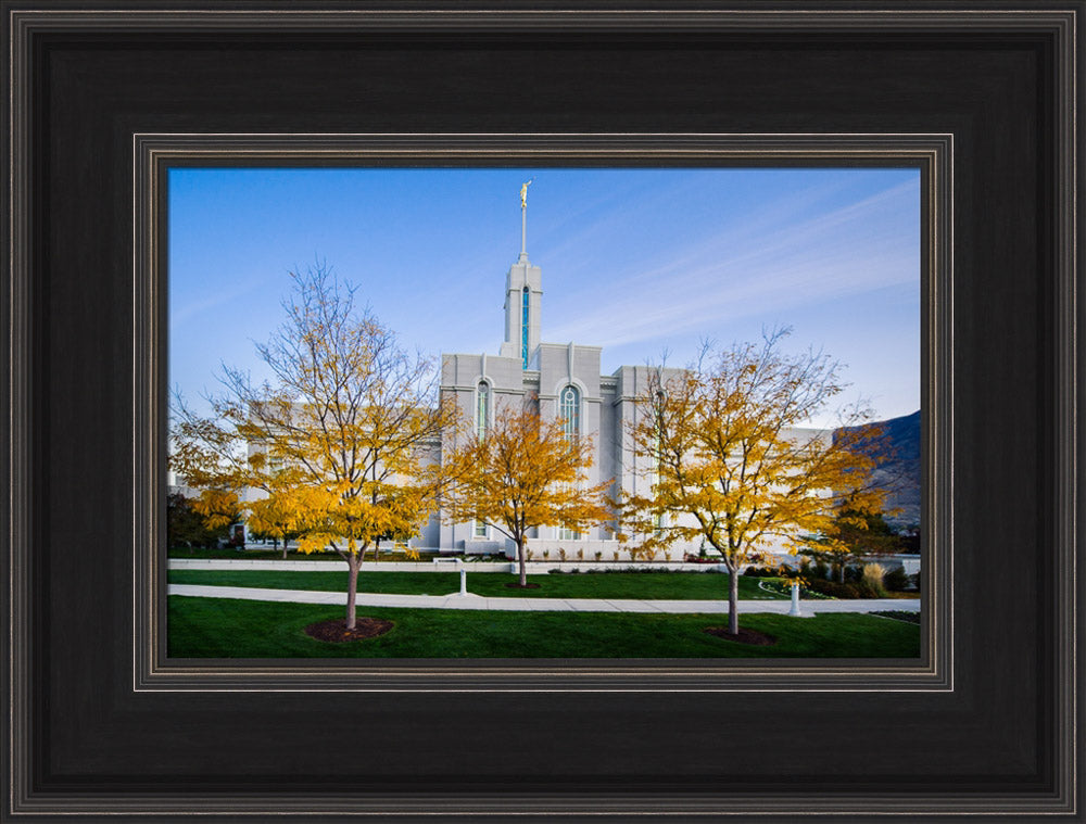 Mt Timpanogos Temple - Fall Trees by Scott Jarvie