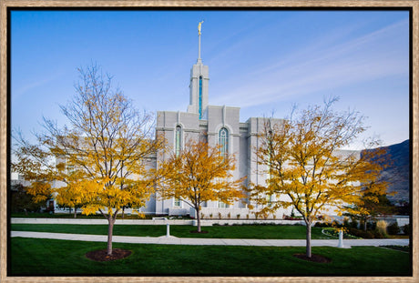 Mt Timpanogos Temple - Fall Trees by Scott Jarvie