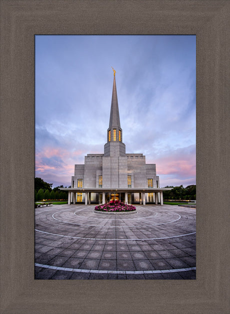 Preston Temple - Courtyard Sunrise by Scott Jarvie