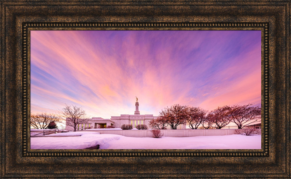 Monticello Temple - Pink Sunset by Scott Jarvie