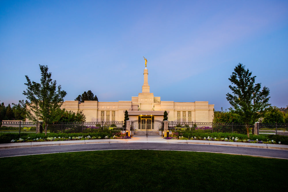 Spokane Temple - Gates by Scott Jarvie