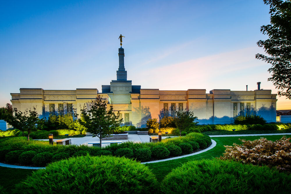 Spokane Temple - Garden Courtyard by Scott Jarvie