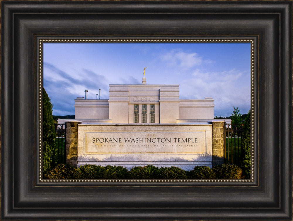 Spokane Temple - Sign by Scott Jarvie