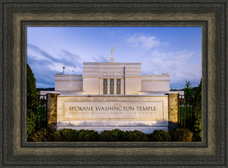 Spokane Temple - Sign by Scott Jarvie