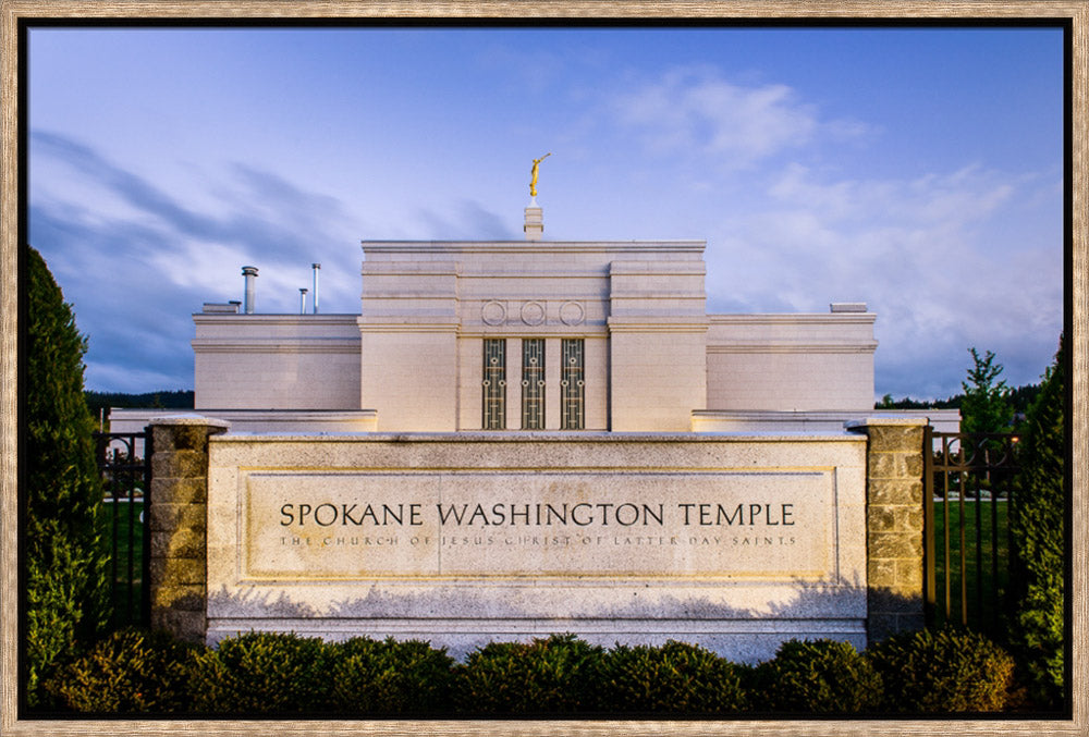 Spokane Temple - Sign by Scott Jarvie