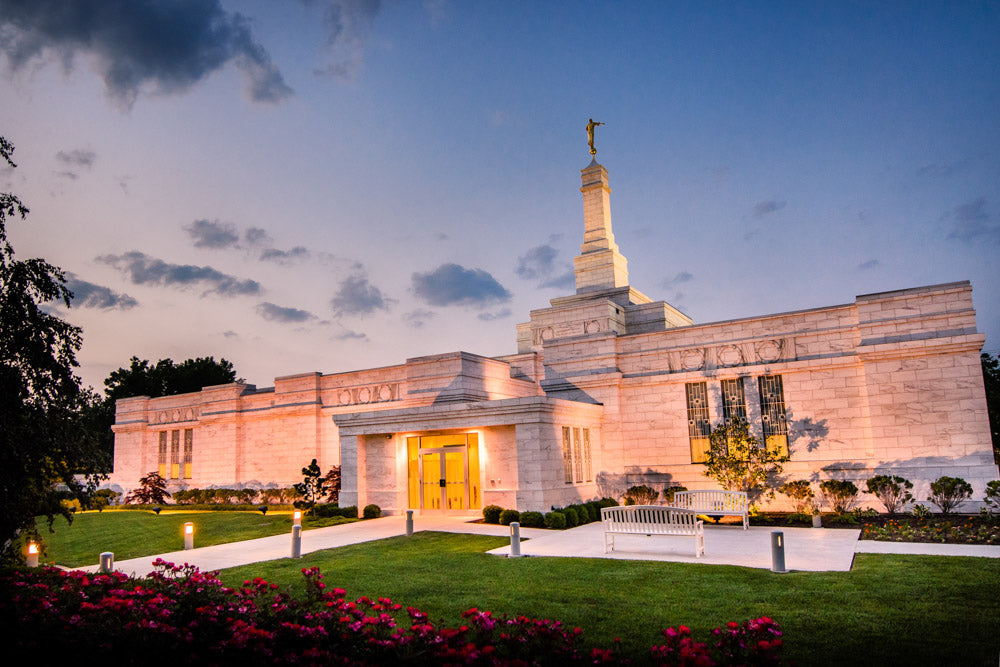 Columbus Temple - Evening Shadows by Scott Jarvie