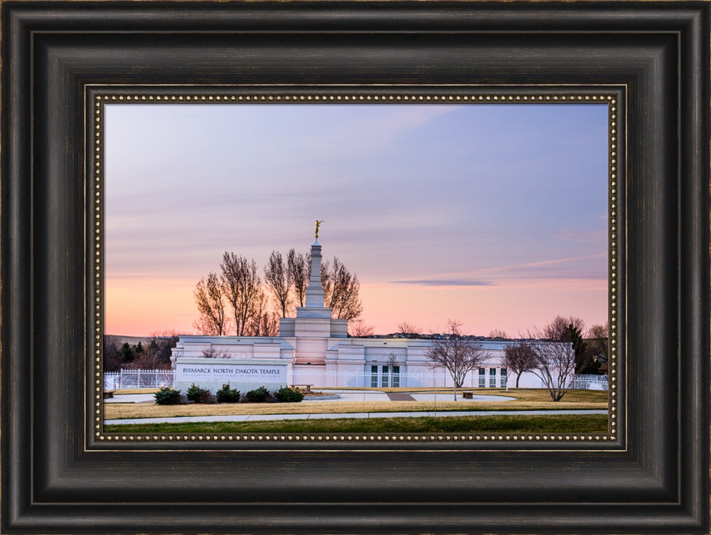 Bismarck Temple - Sunset Sign by Scott Jarvie