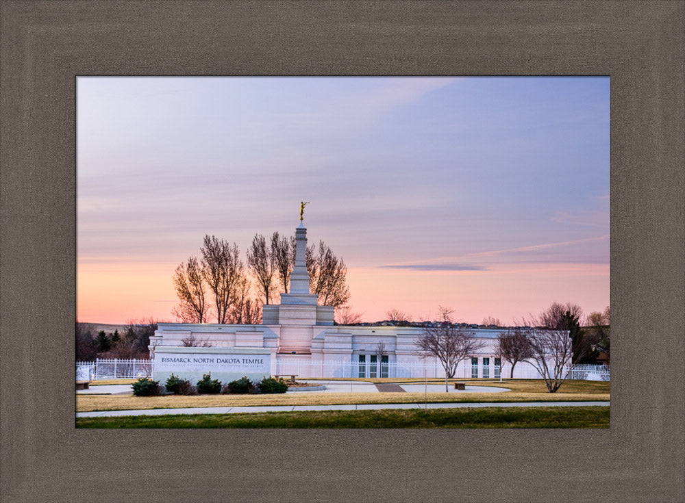 Bismarck Temple - Sunset Sign by Scott Jarvie