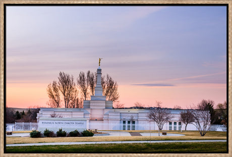 Bismarck Temple - Sunset Sign by Scott Jarvie