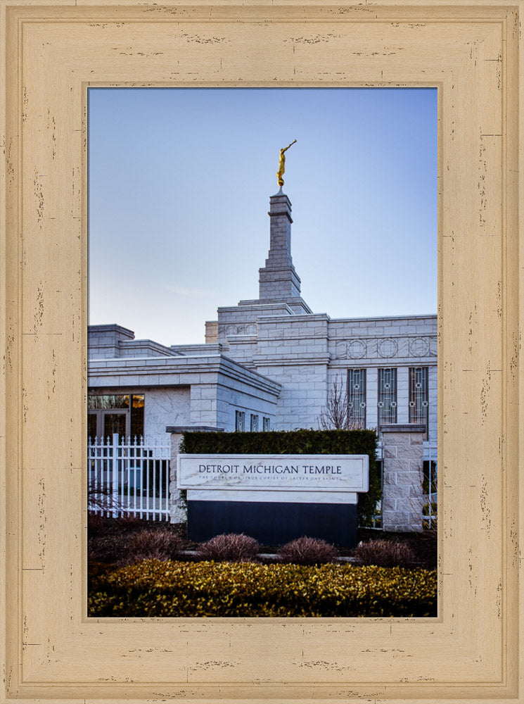 Detroit Temple - Sign by Scott Jarvie