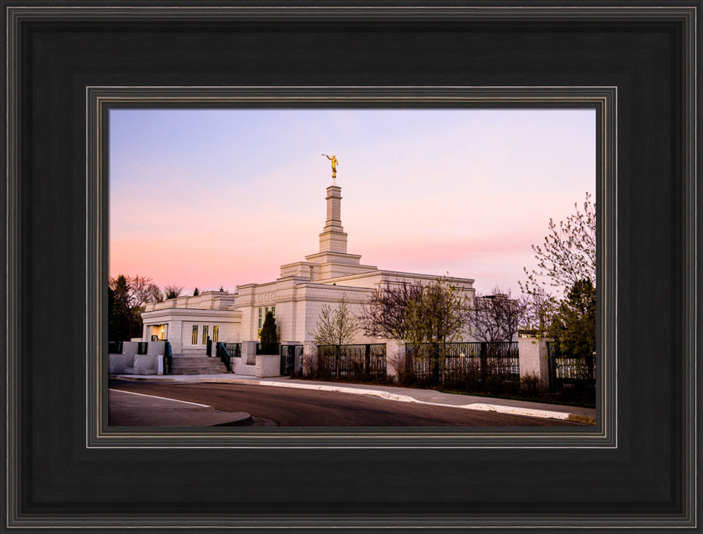 Edmonton Temple - Sunset Corner by Scott Jarvie