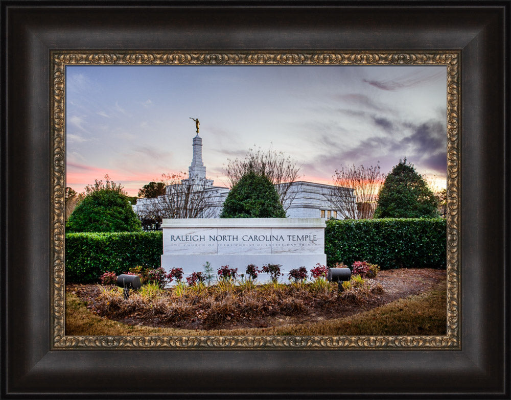 Raleigh Temple - Sunset Sign by Scott Jarvie