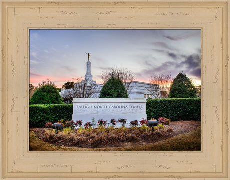 Raleigh Temple - Sunset Sign by Scott Jarvie