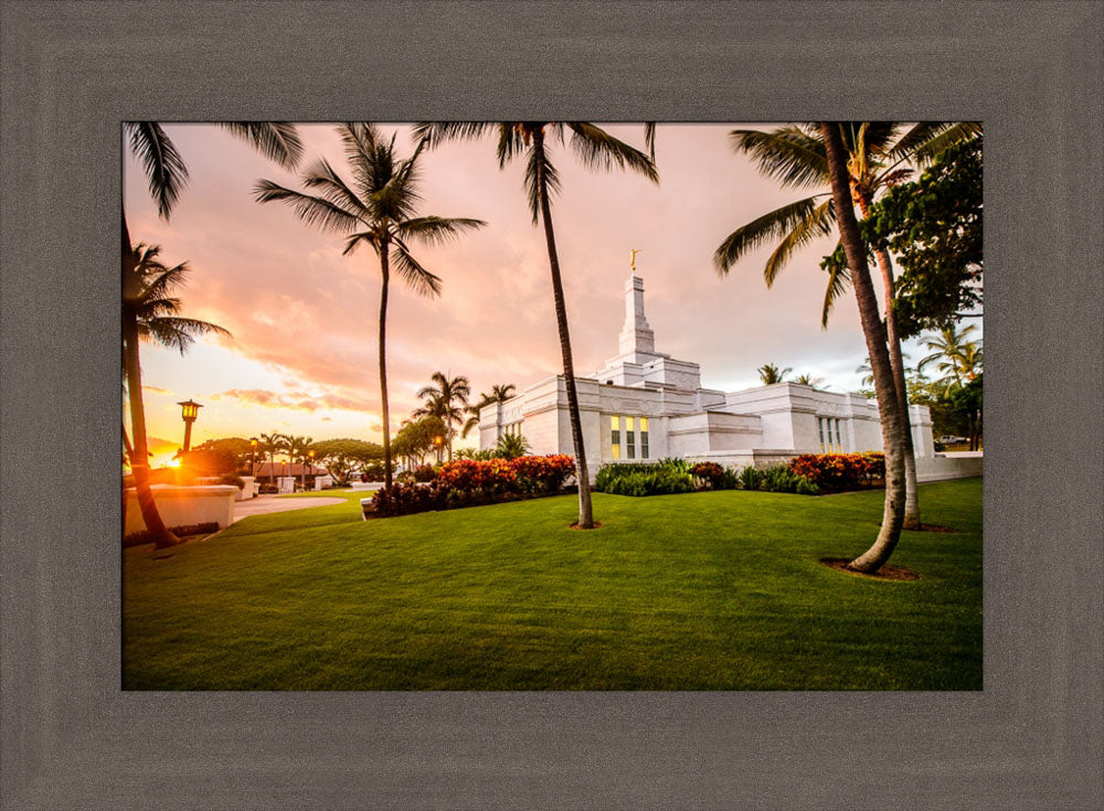 Kona Temple - Orange Sunset by Scott Jarvie