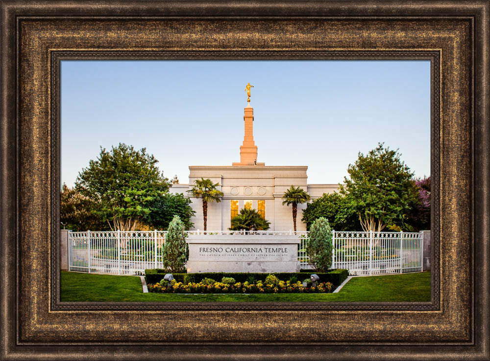 Fresno Temple - Sign Symmetry by Scott Jarvie