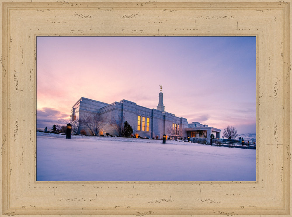 Reno Temple - Snow Sunrise by Scott Jarvie