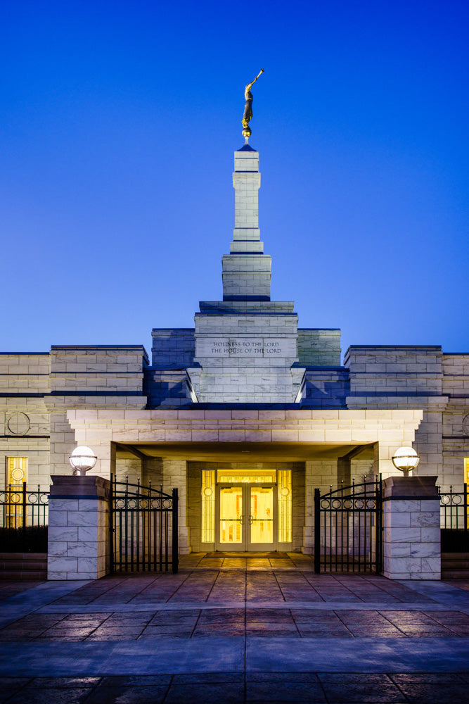 Oklahoma City Temple - Twilight by Scott Jarvie | Altus Fine Art