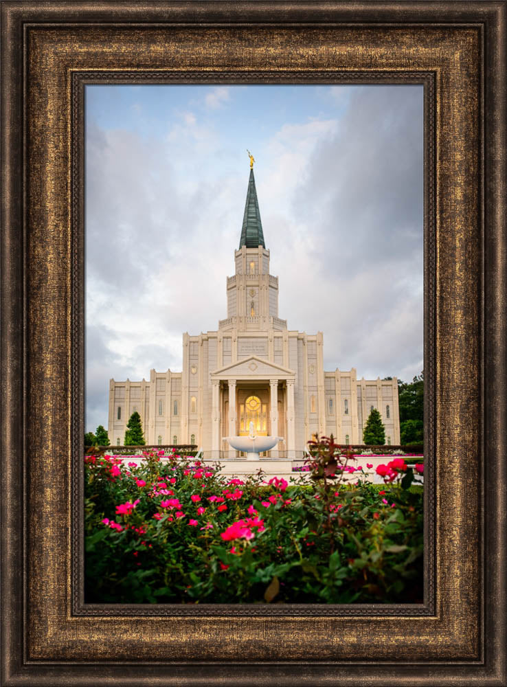 Houston Temple - Temple -Flowers by Scott Jarvie