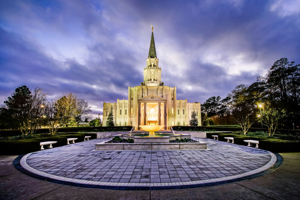 Houston Temple - Circle Courtyard by Scott Jarvie