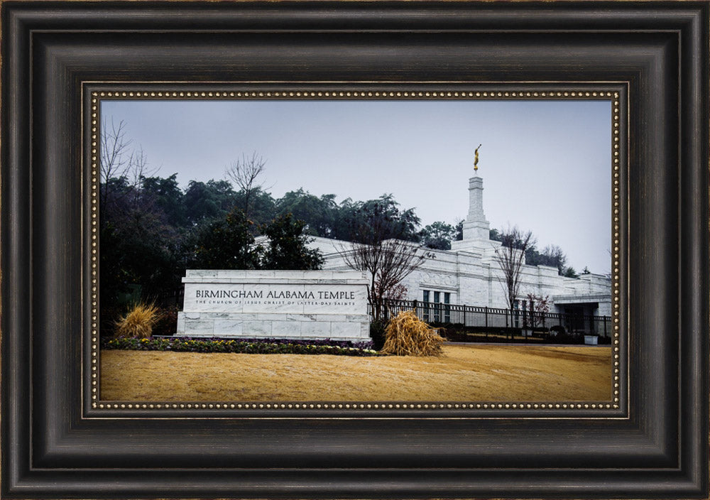 Birmingham Temple - Golden Sign by Scott Jarvie