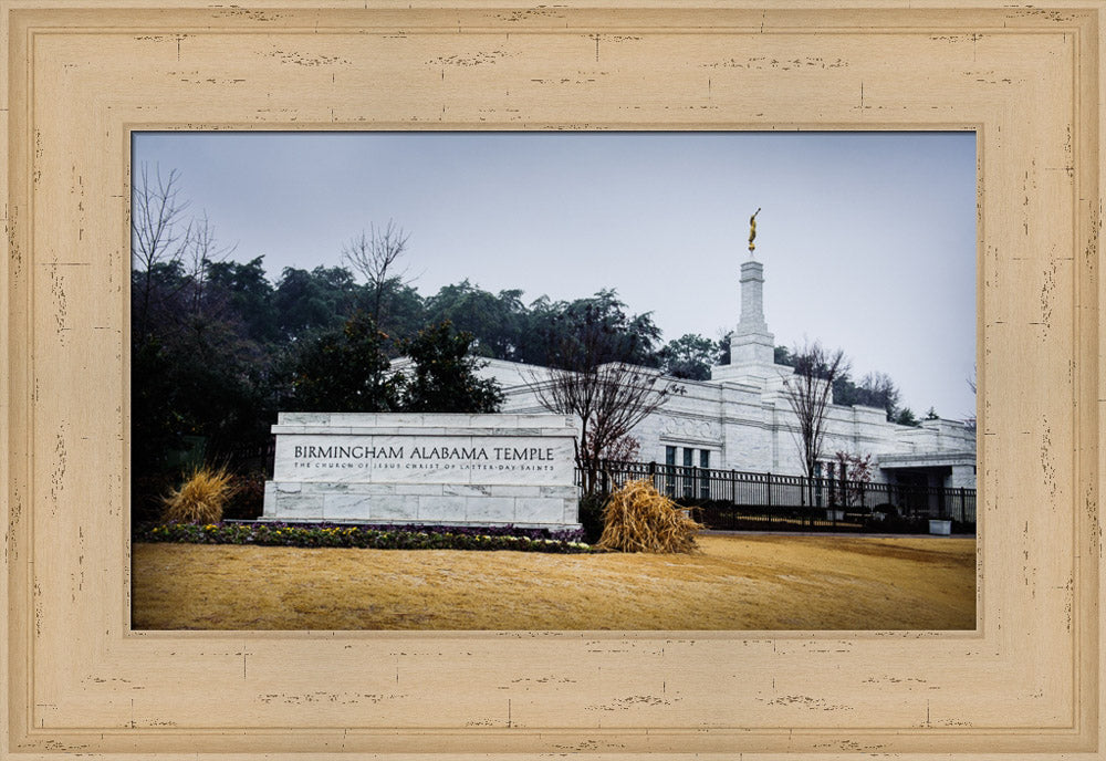 Birmingham Temple - Golden Sign by Scott Jarvie