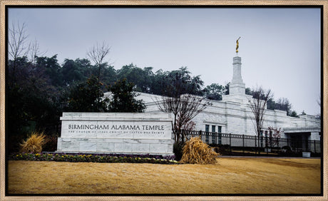 Birmingham Temple - Golden Sign by Scott Jarvie