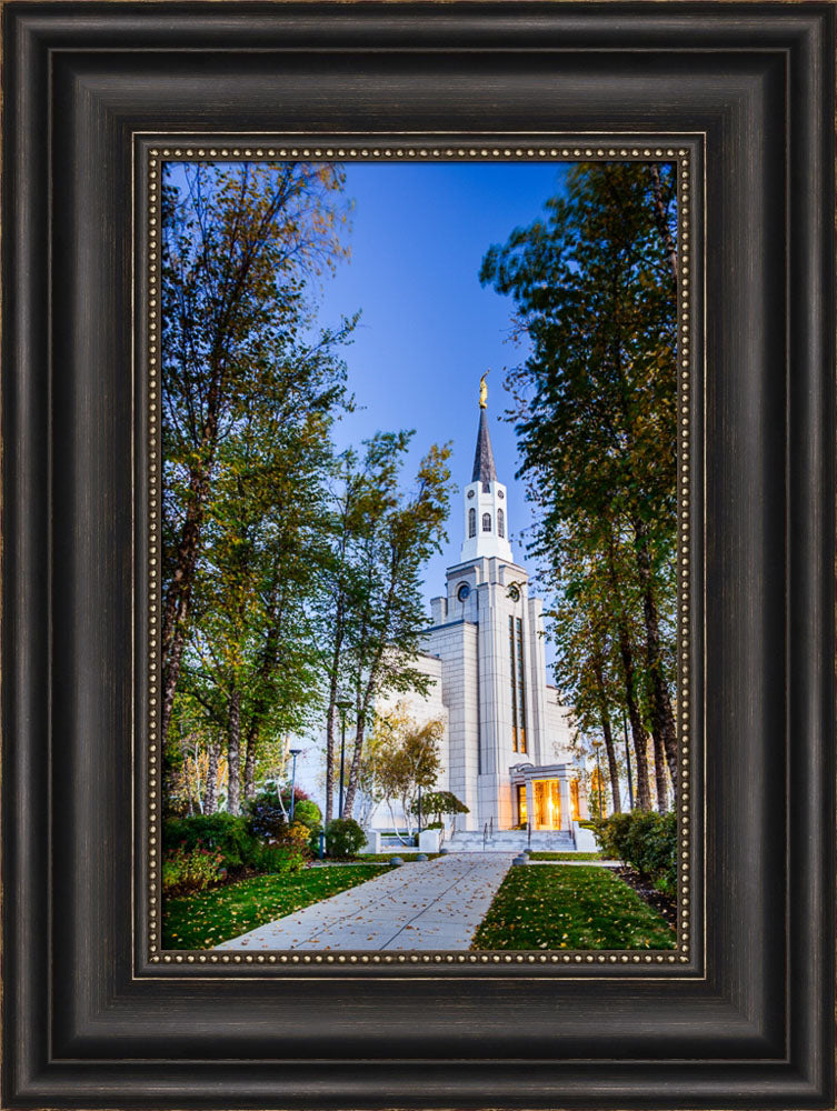 Boston Temple - Fall Pathway by Scott Jarvie