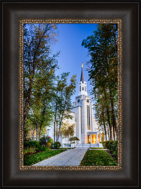 Boston Temple - Fall Pathway by Scott Jarvie