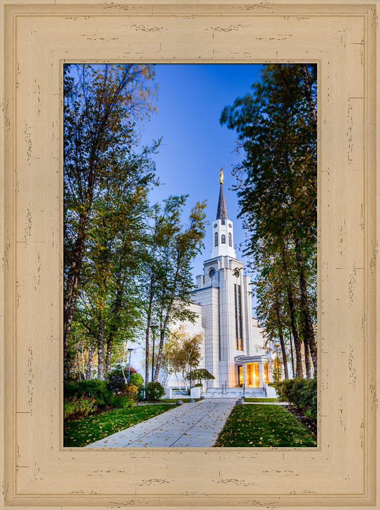 Boston Temple - Fall Pathway by Scott Jarvie