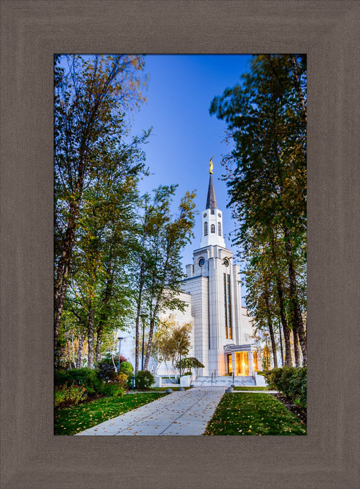 Boston Temple - Fall Pathway by Scott Jarvie